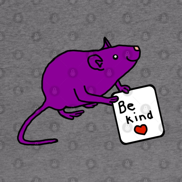 Purple Rat says Be Kind by ellenhenryart